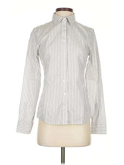 Pre-owned Banana Republic Long Sleeve Button Down Shirt In Silver