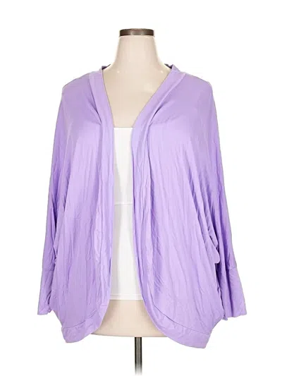 Pre-owned Zenana Cardigan Sweater In Purple