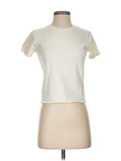 Pre-owned Brandy Melville Short Sleeve T-shirt In White