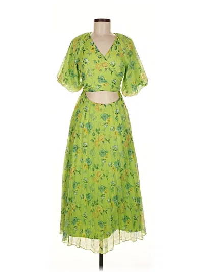 Pre-owned Asos Design Cocktail Dress In Green