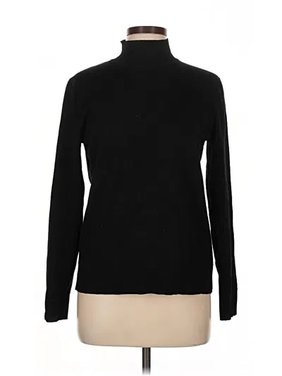 Pre-owned Cable & Gauge Long Sleeve Top Black Turtleneck Tops