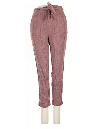 Pre-owned Free People Casual Pants In Burgundy