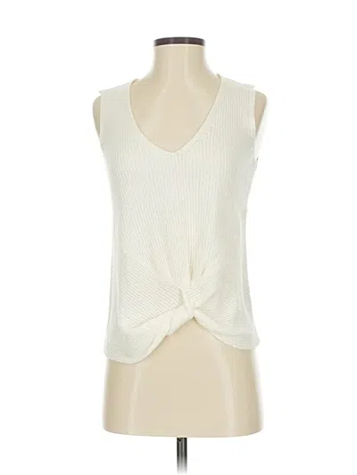 Pre-owned Marled By Reunited Sweater Vest In White