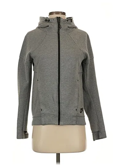 Pre-owned Nike Zip Up Hoodie In Gray