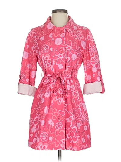 Pre-owned Garnet Hill Raincoat In Pink