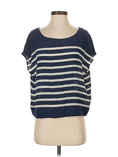 Pre-owned Joie Short Sleeve Top Blue Boatneck Tops