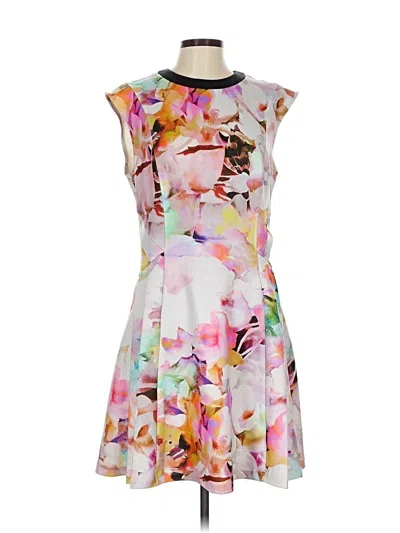 Pre-owned Ted Baker Cocktail Dress In White