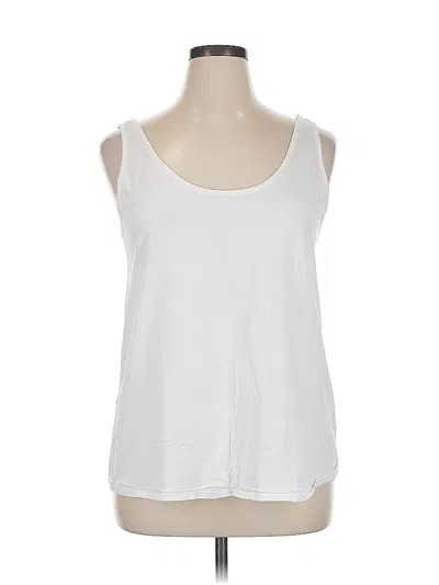 Pre-owned Lane Bryant Sleeveless T-shirt In White