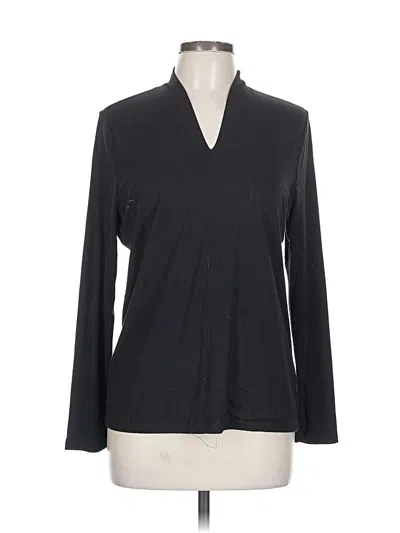Pre-owned Talbots Long Sleeve T-shirt In Black