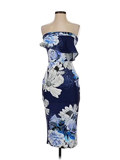 Pre-owned Asos Design Cocktail Dress In Blue