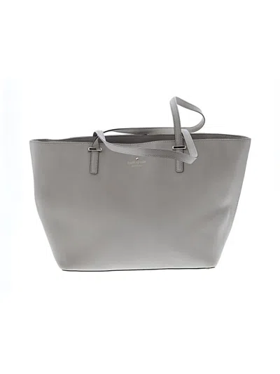 Pre-owned Kate Spade New York Leather Tote Bag In Gray