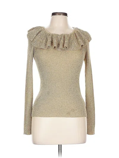 Pre-owned Polo Ralph Lauren Silk Pullover Sweater In Gold