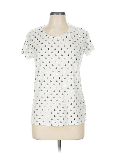 Pre-owned J.crew Factory Store Short Sleeve T-shirt In White