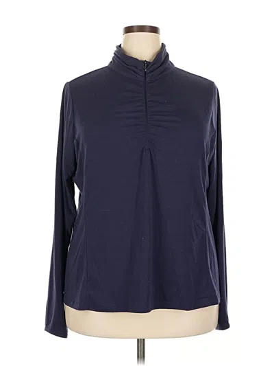 Pre-owned Rei Long Sleeve Top Blue Turtleneck Tops