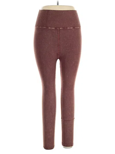 Pre-owned Ododos Leggings In Burgundy