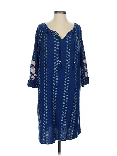 Pre-owned Jjill Casual Dress In Blue