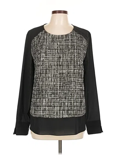 Pre-owned Ann Taylor Long Sleeve T-shirt In Black