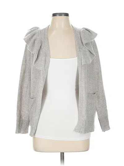 Pre-owned Charter Club Cashmere Cardigan Sweater In Silver
