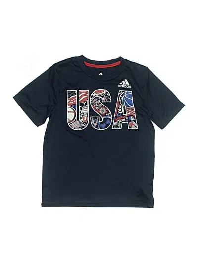 Pre-owned Adidas Originals Kids' Short Sleeve T-shirt In Blue