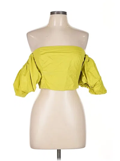 Pre-owned Abercrombie & Fitch 3/4 Sleeve Blouse In Yellow