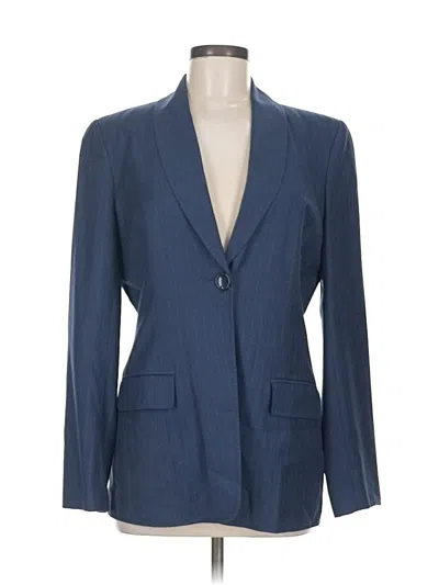 Pre-owned Nicole Miller Blazer Jacket In Blue