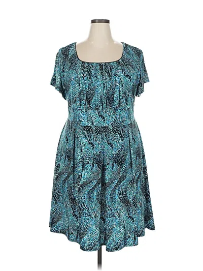 Pre-owned Fashion Bug Casual Dress In Blue