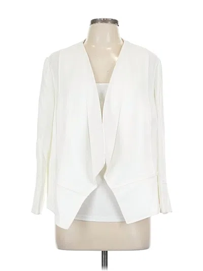 Pre-owned Anne Klein Blazer Jacket In White