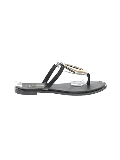 Pre-owned Forever Sandals In Black
