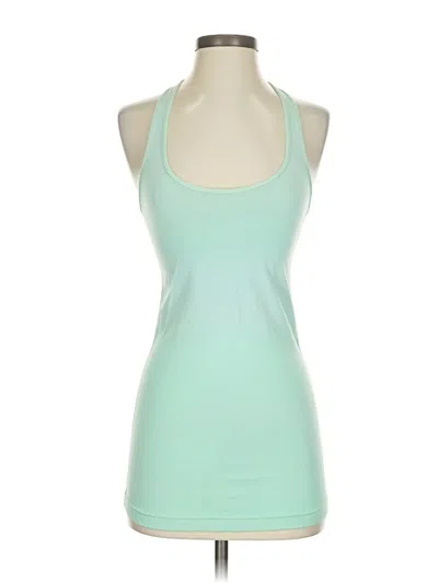 Pre-owned Lululemon Athletica Tank Top Green Halter Neckline Tops