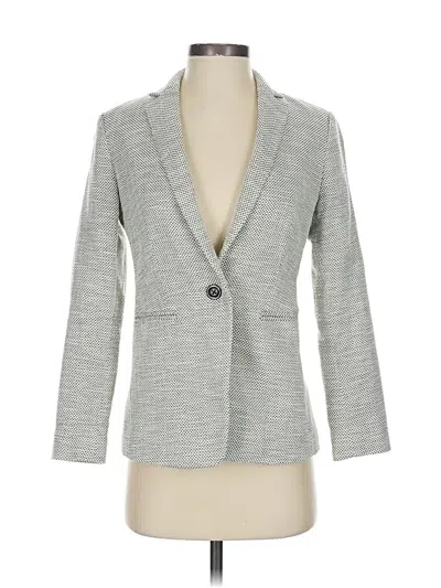 Pre-owned Ann Taylor Blazer Jacket In Gray