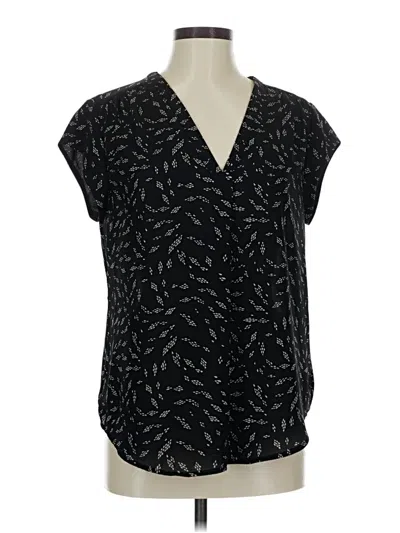 Pre-owned Fun2fun Short Sleeve Blouse In Black