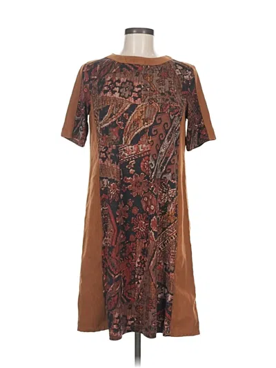Pre-owned Karin Stevens Casual Dress In Brown