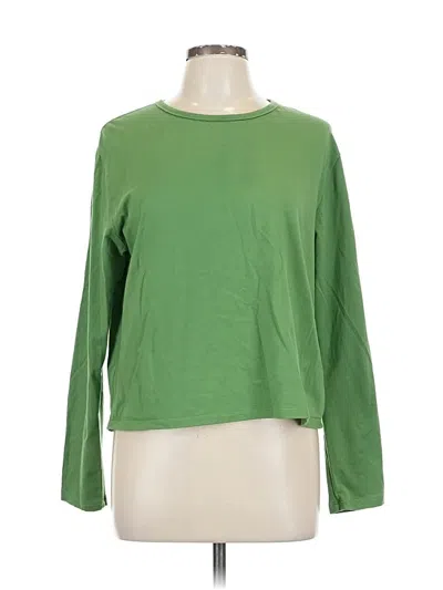 Pre-owned Athleta Long Sleeve T-shirt In Green