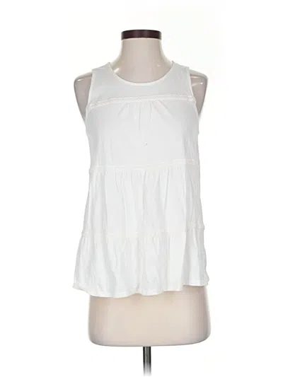 Pre-owned Lc Lauren Conrad Tank Top Ivory Halter Neckline Tops In White