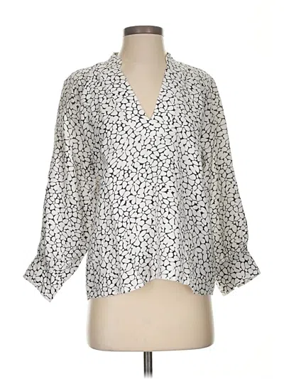 Pre-owned Joie 3/4 Sleeve T-shirt In Silver