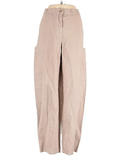 Pre-owned Eileen Fisher Cargo Pants In Brown