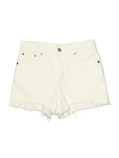 Pre-owned Levi's Denim Shorts In White