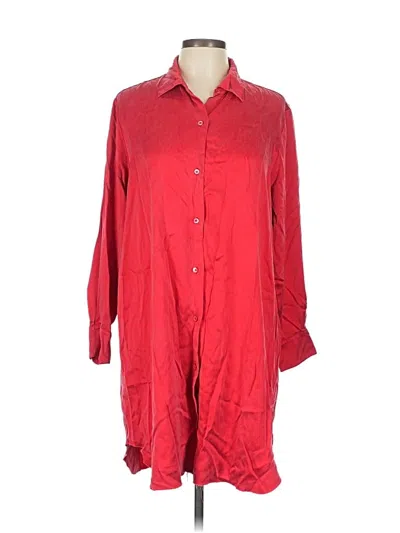 Pre-owned Joseph 3/4 Sleeve Silk Top Red Cowl Neck Tops