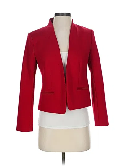 Pre-owned Ann Taylor Blazer Jacket In Red