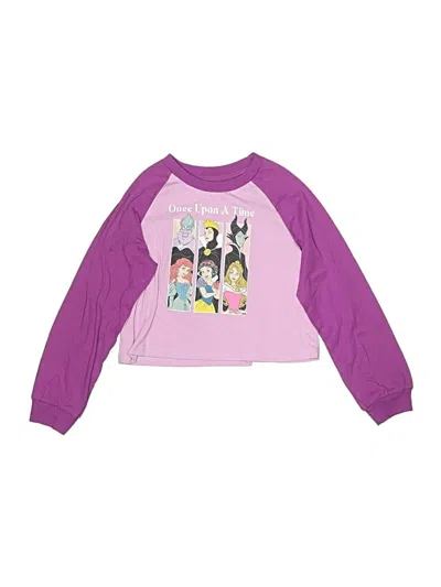 Pre-owned Disney Princess Kids' Long Sleeve T-shirt In Purple