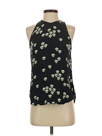Pre-owned A.l.c Sleeveless Silk Top Black Halter Neckline Tops