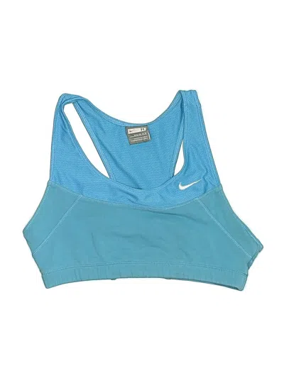 Pre-owned Nike Swimsuit Top Blue Swimwear