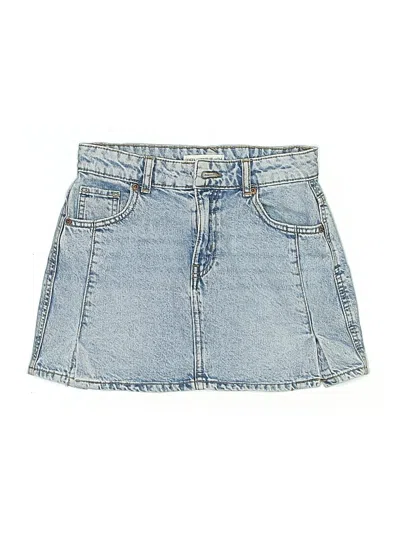 Pre-owned Zara Kids' Denim Skirt In Blue
