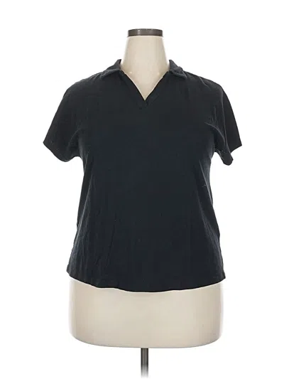 Pre-owned Style & Co Short Sleeve Polo Shirt In Black