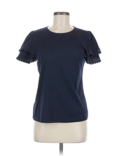 Pre-owned Ann Taylor Short Sleeve T-shirt In Blue
