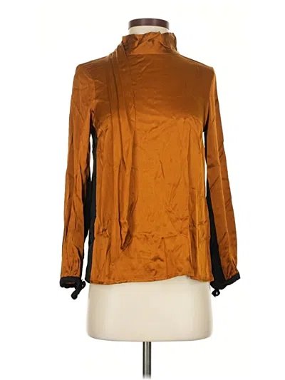Pre-owned Ottod'ame Long Sleeve Blouse In Orange