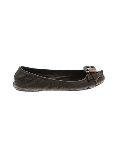 Pre-owned Burberry Flats In Brown