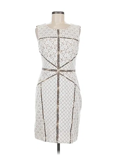 Pre-owned Bcbgmaxazria Cocktail Dress In White