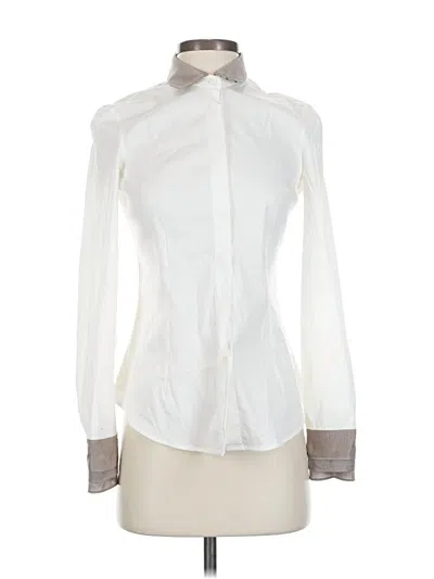 Pre-owned Brunello Cucinelli Long Sleeve Blouse In White