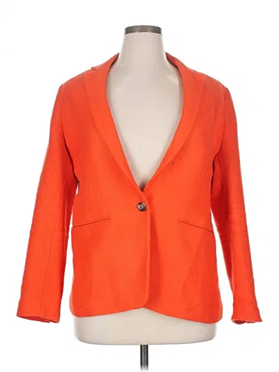 Pre-owned Ann Taylor Blazer Jacket In Orange